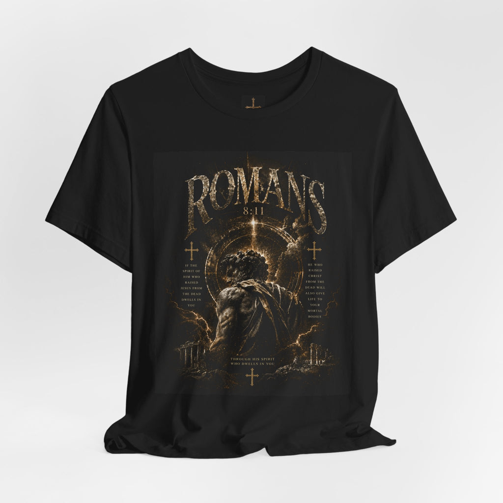 Romans 8:11 Scripture Tee — Vintage Religious Christian T‑Shirt