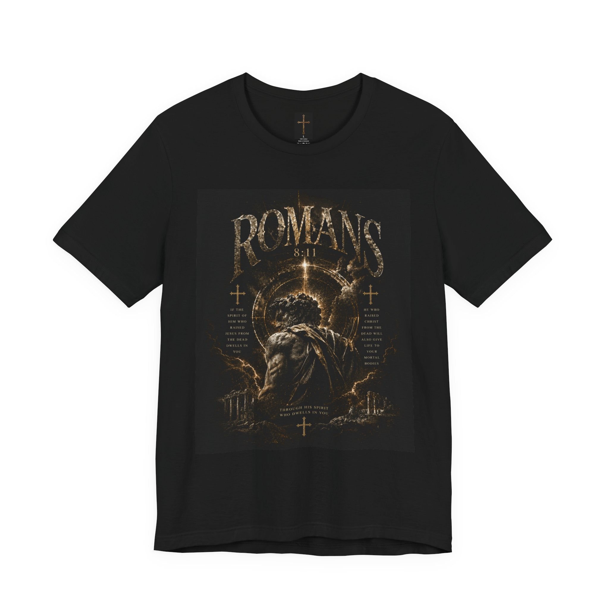 Romans 8:11 Scripture Tee — Vintage Religious Christian T‑Shirt